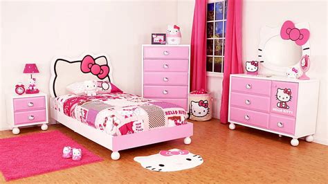 HD wallpaper: hello kitty pictures, pink color, furniture, bedroom ...