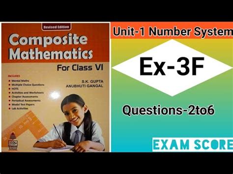 Composite Mathematics Class Playing With Numbers Ex F By