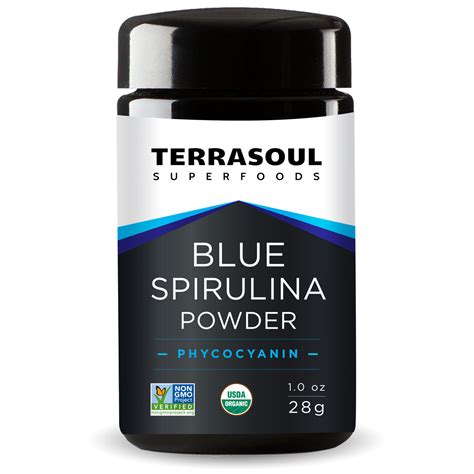 Blue Spirulina Powder Organic Terrasoul Superfoods