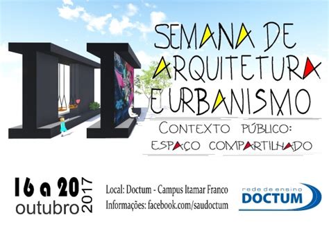 2 Semana De Arquitetura E Urbanismo Doctum Em Juiz De Fora Sympla