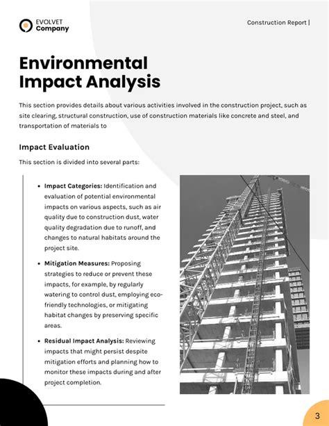 Environmental Impact Assessment Report Template Venngage