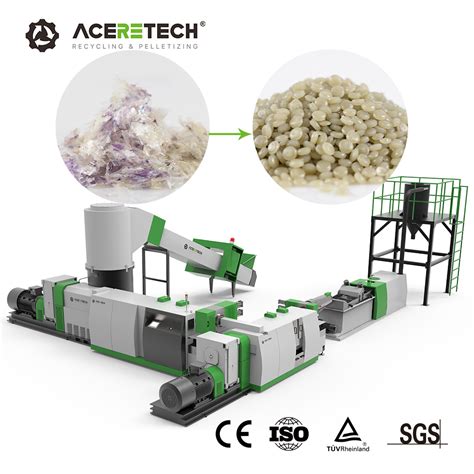 Acss Patented PP PE Film Plastic Recycling Resin Pellet Machine With