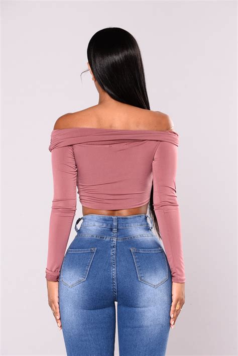 Jazmine Off Shoulder Top Mauve Fashion Nova Knit Tops Fashion Nova