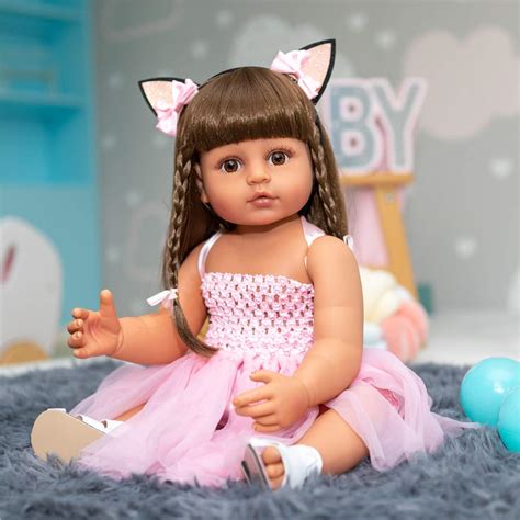 Buy Realistic Black Full Body Silicone Reborn Baby Dolls Biracial Girl