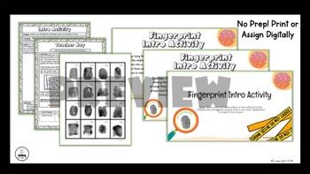 Fingerprint Introduction Activity For Forensics No Prep Digital Print