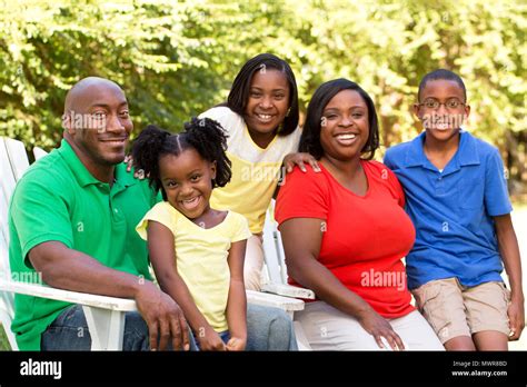 Happy African American Family Stock Photo - Alamy