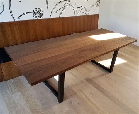 Custom Modern Walnut Dining Table By Four Fields Furniture