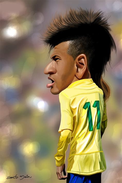 Funny Neymar Caricature From Behind Wallpaper | Take Wallpaper