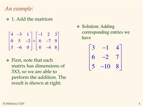 PPT Matrices Basic Operations And Their Properties PowerPoint