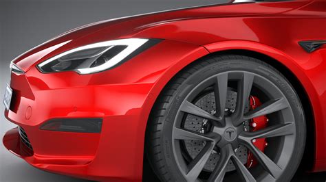 Tesla Model S 2021 3d Model 129 3ds C4d Lwo Fbx Ma Max Obj