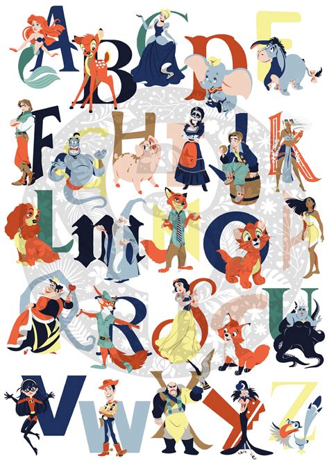 Disney Alphabet Chart