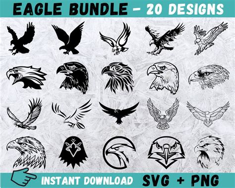 Eagle Svg Eagle Head Svg Eagle Cricut Eagle Silhouette Eagles Clip