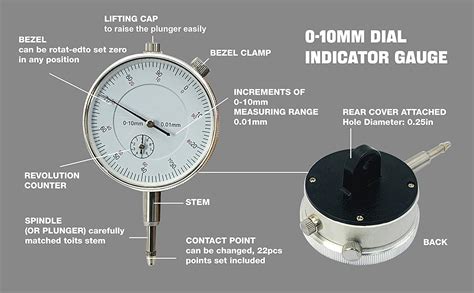 Nortools Dial Indicator With Magnetic Base Point Set Dial Test