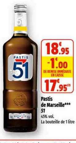 Promo Pastis De Marseille Chez Coccimarket Icatalogue Fr