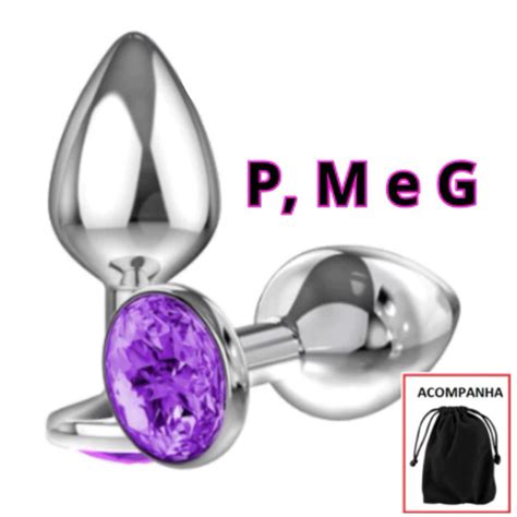 Plug Anal Luxo em Alumínio P M G Cristal Shopee Brasil