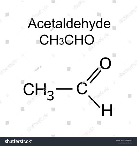 Chemical Structural Formula Acetaldehyde Stock Vector Royalty Free