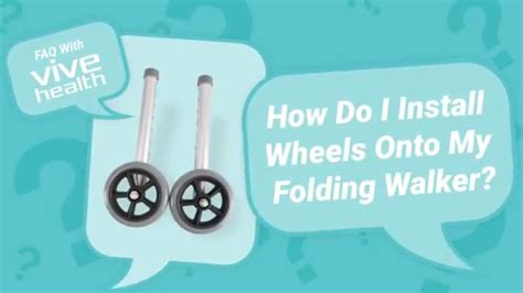 How Do I Install Wheels Onto My Folding Walker By Vive Youtube