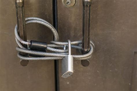 Premium Photo | Close-up of padlock on door