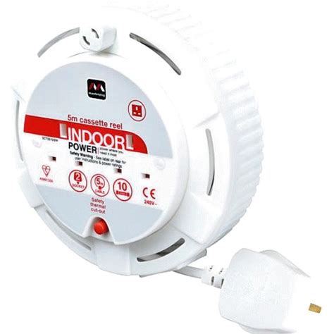 Masterplug 2 Socket 10 Cassette Reel White 5m Compare Prices