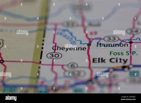 Map Of Cheyenne Oklahoma Hi Res Stock Photography And Images Alamy