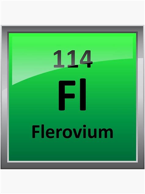 "Flerovium Periodic Table Element Symbol" Metal Print by sciencenotes | Redbubble