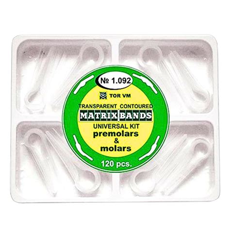 Tor Vm Transparent Contoured Matrix Bands Kit 120pcs