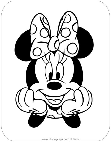 Minnie Mouse Head Coloring Pages