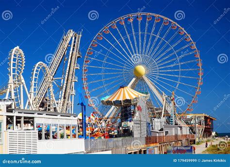 Amusement Rides on the Boardwalk in Wildwood, New Jersey Editorial ...