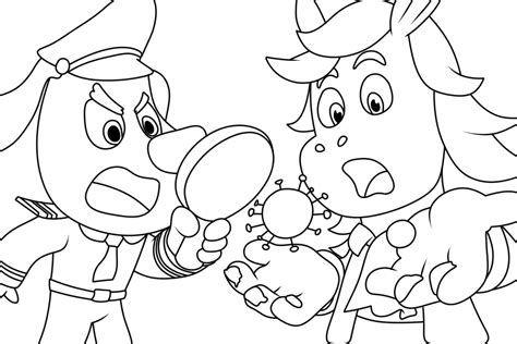 Sheriff Labrador Coloring Pages