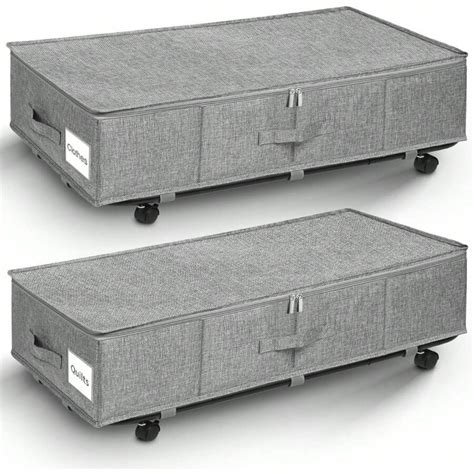 Under Bed Storage On Wheels Pack L Large Sturdy Underbed Storage