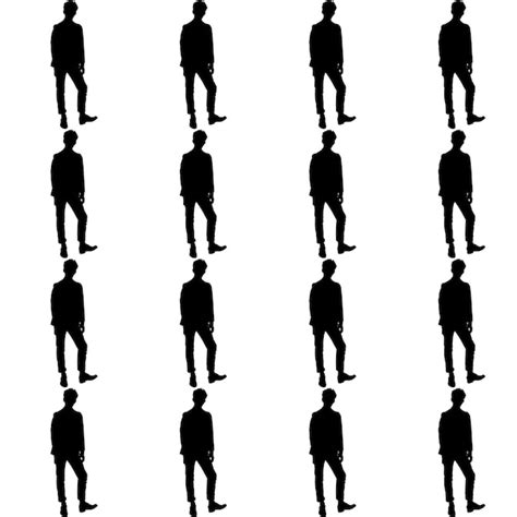 Premium Vector Black Man Silhouette Pattern 7