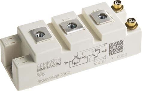 SKM145GB066D, SKM145GB066D Dual Half Bridge IGBT Module, 195 A 600 V, 7 ...