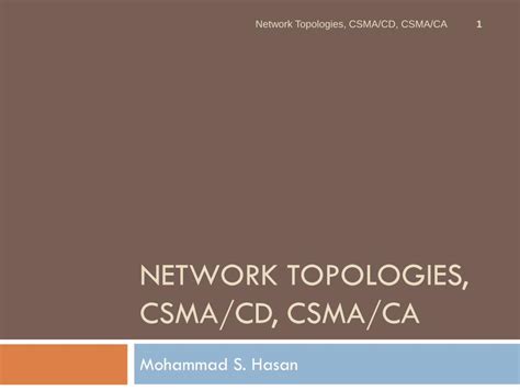 Pdf Network Topologies Csma Cd Csma Caefreidoc Fr L R Seaux Et