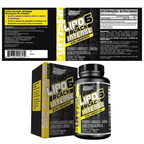 LIPO 6 BLACK INTENSE NACIONAL NUTREX 120 CAPS Ninja Suplementos