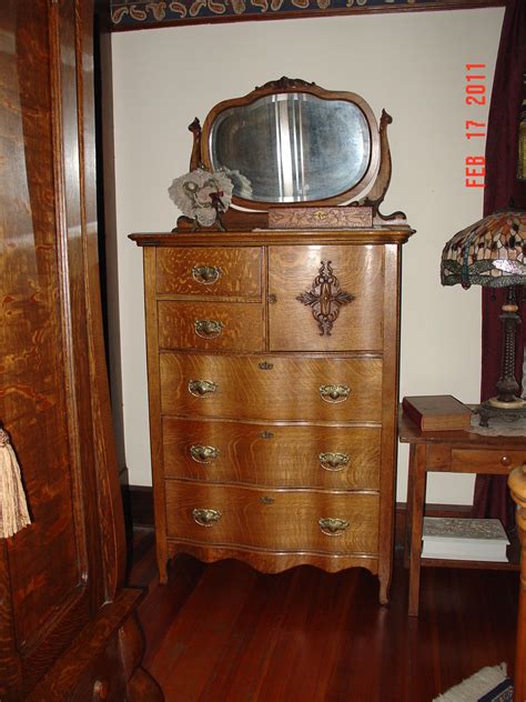 Antique Tiger Oak Bonnet Chest With Serpentine Front Collectors Weekly