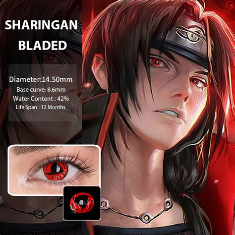 Pcs Pair Cosplay Anime Eyes Lenses Sharingan Contact Lenses For Eyes