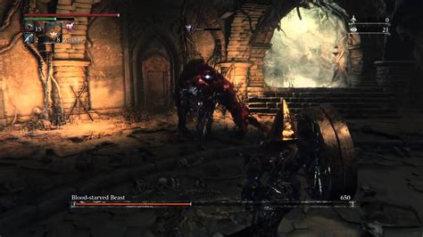 Bloodborne Blood Starved Beast Chalice Boss Battle YouTube