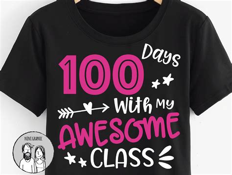 Teacher 100th Day Of School Svg 100 Days Svg Teacher Svg Etsy