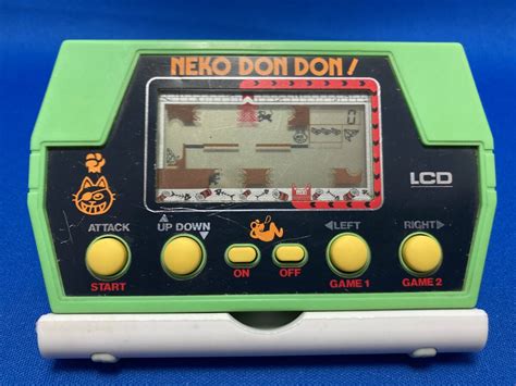 【やや傷や汚れあり】【動作メンテ品】lsiゲーム Neko Don Don ゲームウォッチ Lcd タカトクトイス 携帯ゲーム ネコドンドン