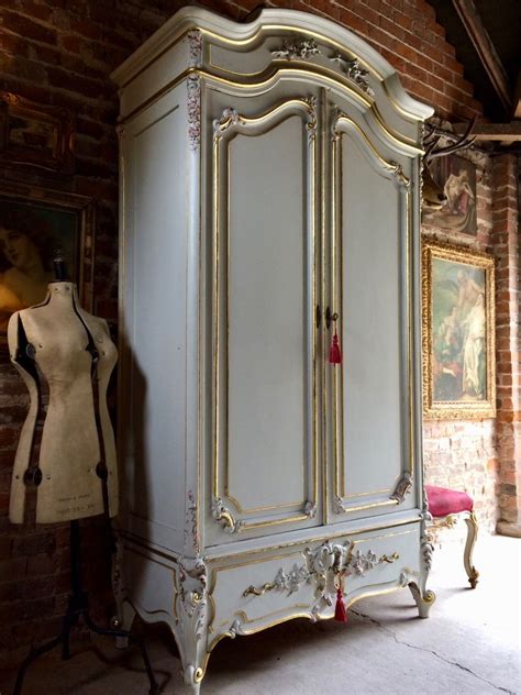 Vintage French Armoire Wardrobe With Mirror For Sale At Pamono