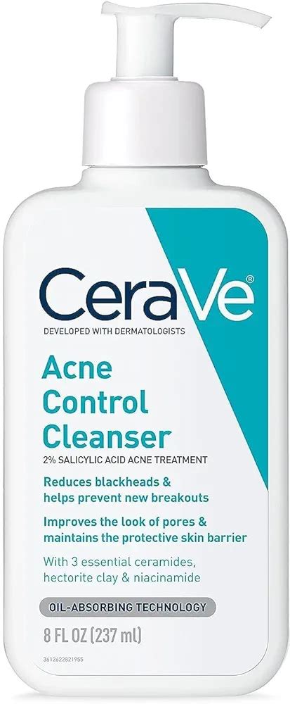 Cerave Face Wash Acne Treatment Salicylic Acid Cleanser With Purifying