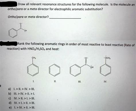 SOLVED: Draw all relevant resonance structures for the following molecule. Is the molecule an ...