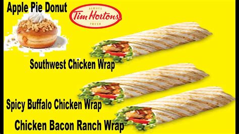 Tim Hortons Wraps And Donut Review Youtube