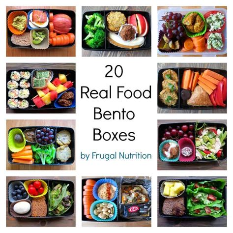 Real Food Bento Box Round Up: 20 Lunch Box Ideas | Frugal Nutrition