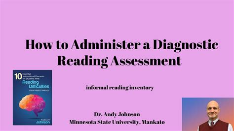 Diagnostic Reading Assessment Informal Reading Inventory Youtube