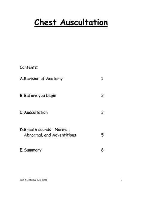 Auscultation Resp PDF