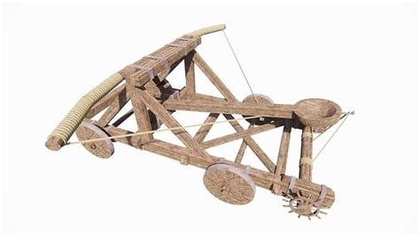 3d Model Catapult Medieval Trebuchet Vr Ar Low Poly Cgtrader