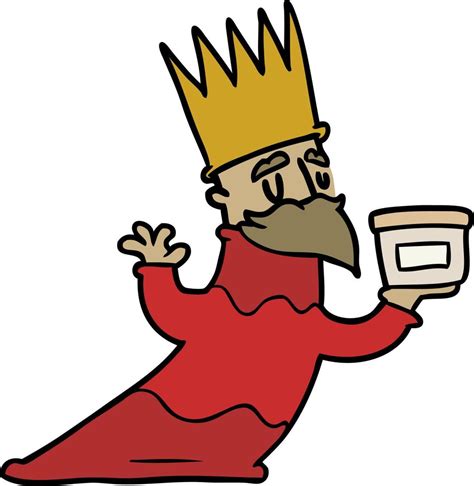 cartoon wise king  vector art  vecteezy