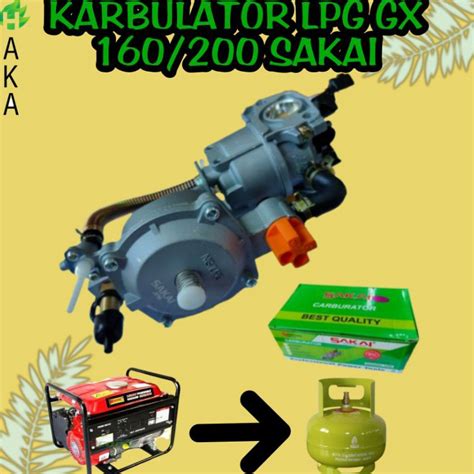 Jual KARBULATOR LPG GX160 200 SAKAI KONVERTER KIT GENSET AIR HYBRID