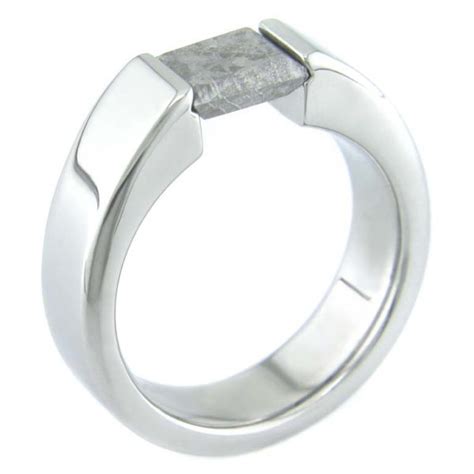 Thin Titanium Meteorite Ring - Aerolite Meteorites